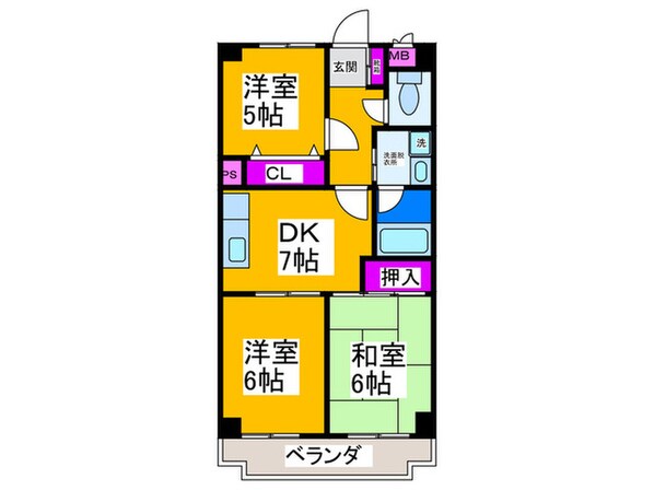 ジュネス壱番館の物件間取画像